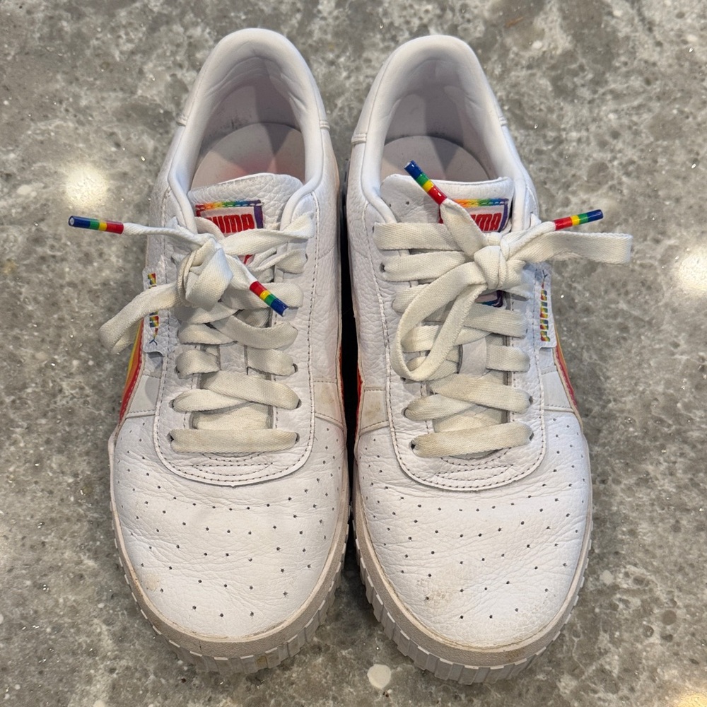 Puma Women’s White Sneakers with Colorful Details